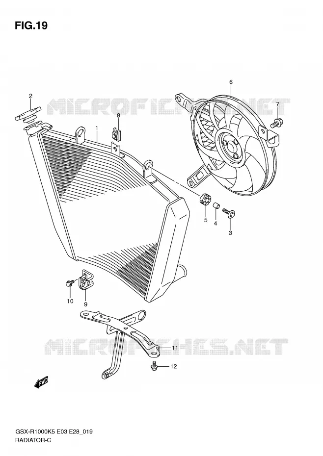 RADIATOR Suzuki MOTO 1000 GSX-R 2005  GSX-R1000 K5 (E33)