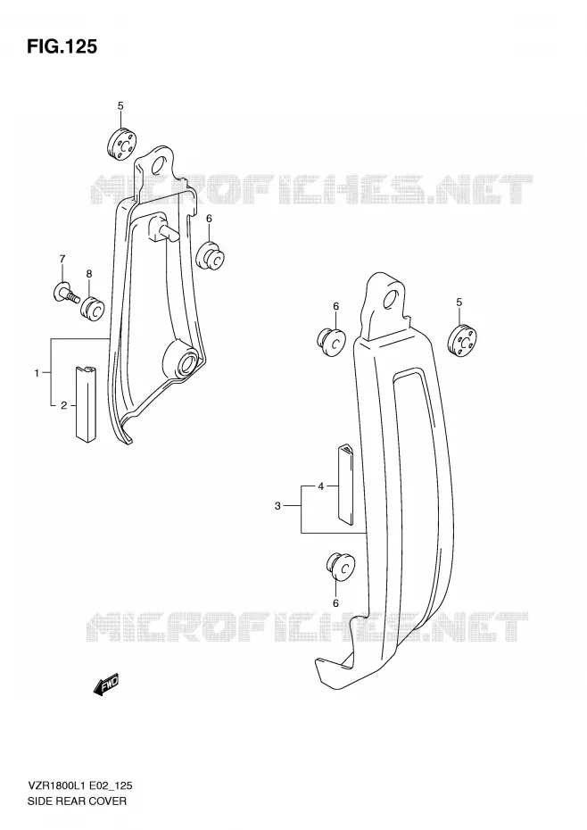 SIDE COVERS Suzuki MOTO 1800 INTRUDER 2011  VZR1800L1(E2)