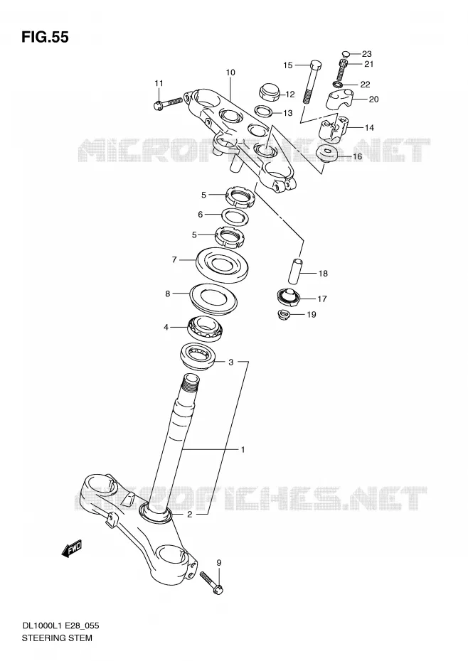 STEERING COLUMN Suzuki MOTO 1000 V-STROM 2011  DL1000L1(E28)