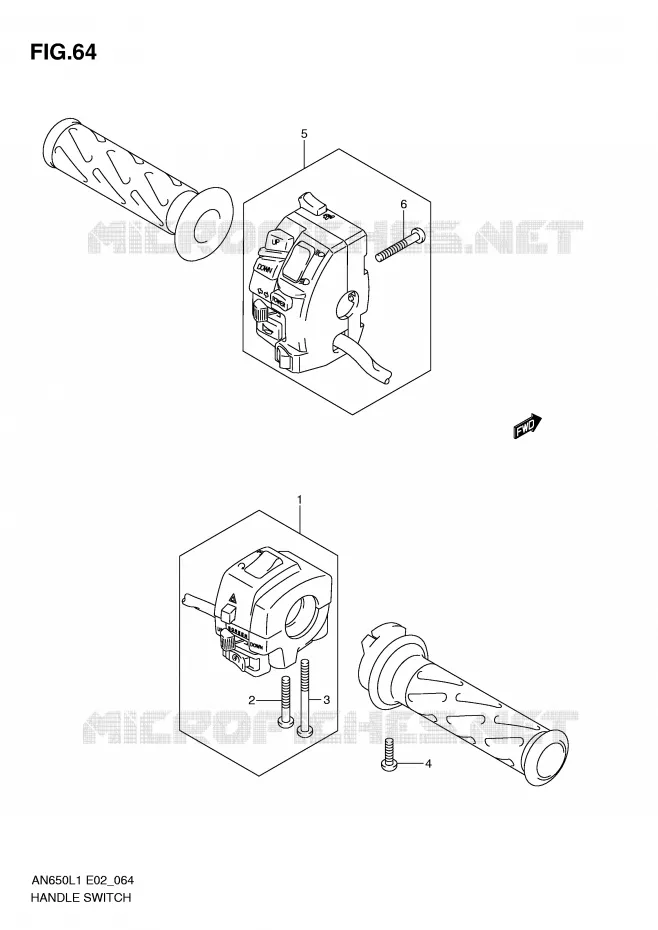 SWITCHES (AN650AL1 E24) Suzuki SCOOTER 650 BURGMAN 2011  AN650AL1(E2)