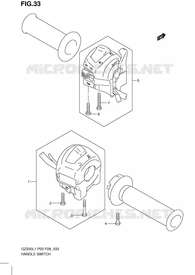 SWITCHES Suzuki MOTO 250 MARAUDER 2011  GZ250L1(P3)