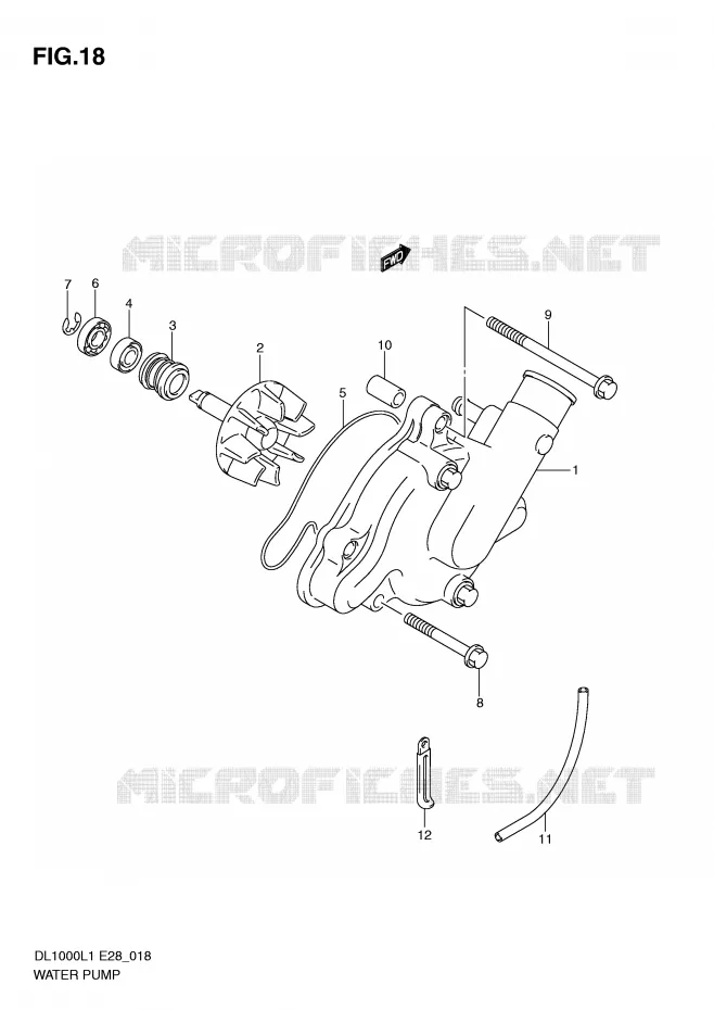 WATER PUMP Suzuki MOTO 1000 V-STROM 2011  DL1000L1(E28)