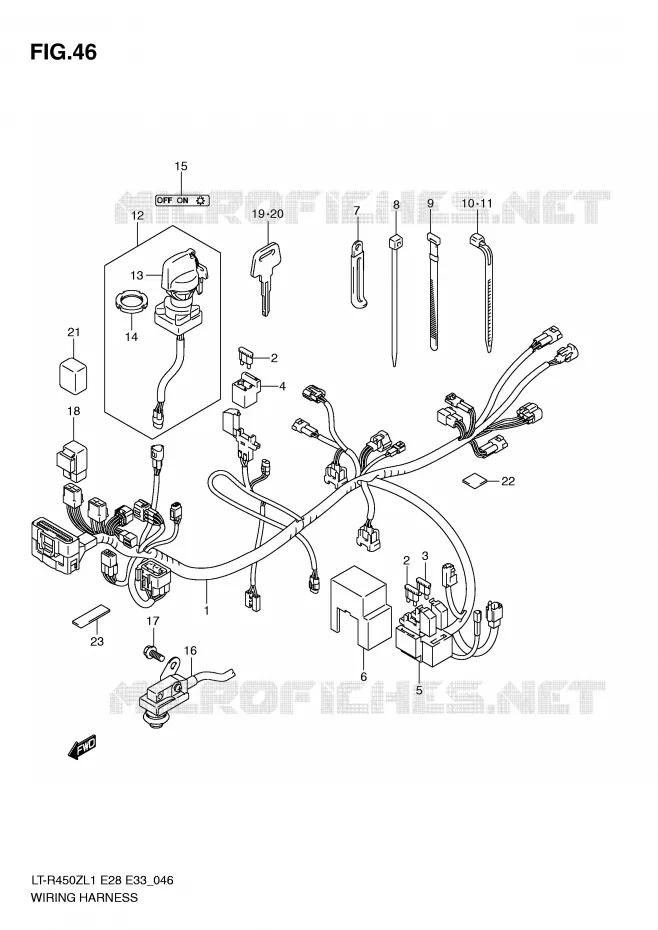 WIRING HARNESS Suzuki QUAD 450 QUADRACER 2011  LT-R450ZL1(E28/E33)