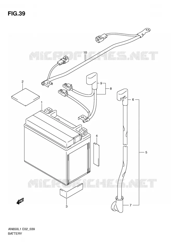 BATTERY Suzuki SCOOTER 650 BURGMAN 2011  AN650AL1(E2)