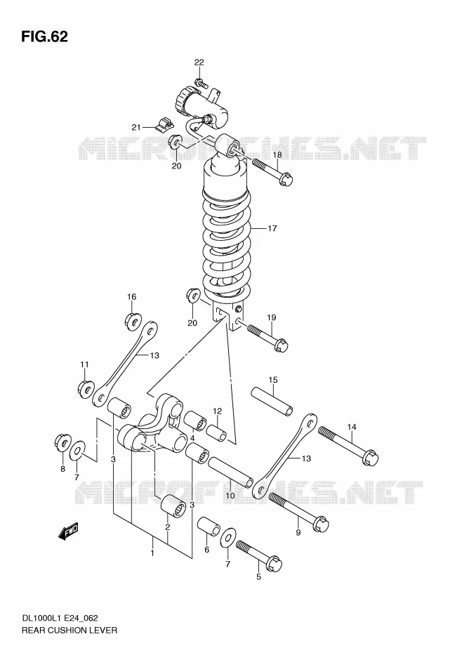 SHOCK ABSORBER LINKAGE Suzuki MOTO 1000 V-STROM 2011  DL1000L1(E24)