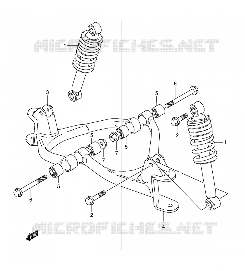 SUSPENSION ARM Suzuki QUAD 80 QUADSPORT 1998  LT80W(P1)