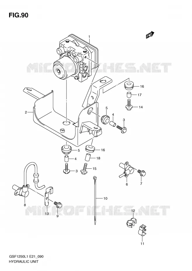 ABS SYSTEM (GSF1250AL1 E24) Suzuki MOTO 1250 BANDIT 2012  GSF1250L1(E21)