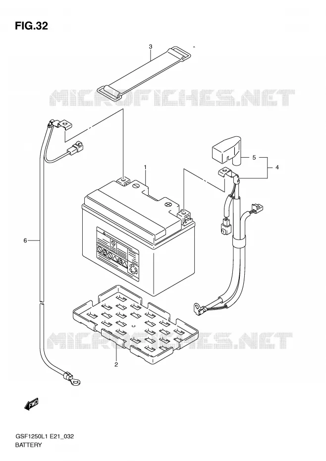 BATTERY (GSF1250AL1 E24) Suzuki MOTO 1250 BANDIT 2012  GSF1250L1(E21)