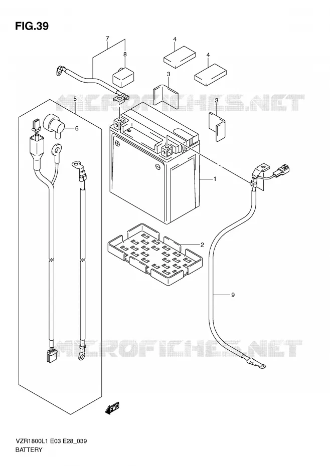 BATTERY Suzuki MOTO 1800 INTRUDER 2011  VZR1800L1(E3)
