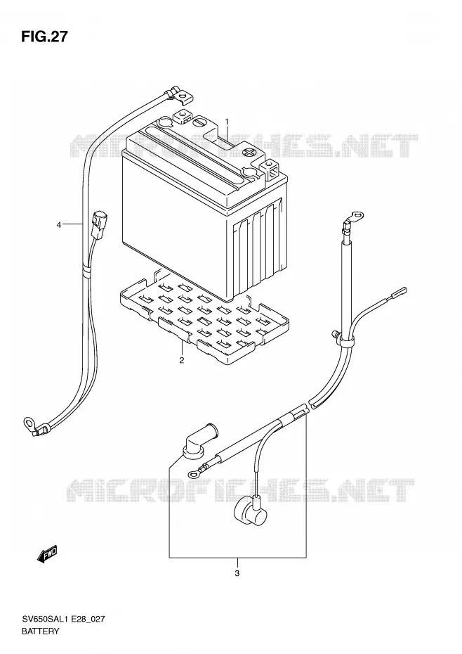BATTERY Suzuki MOTO 650 SV-S 2011  SV650SAL1(E28)