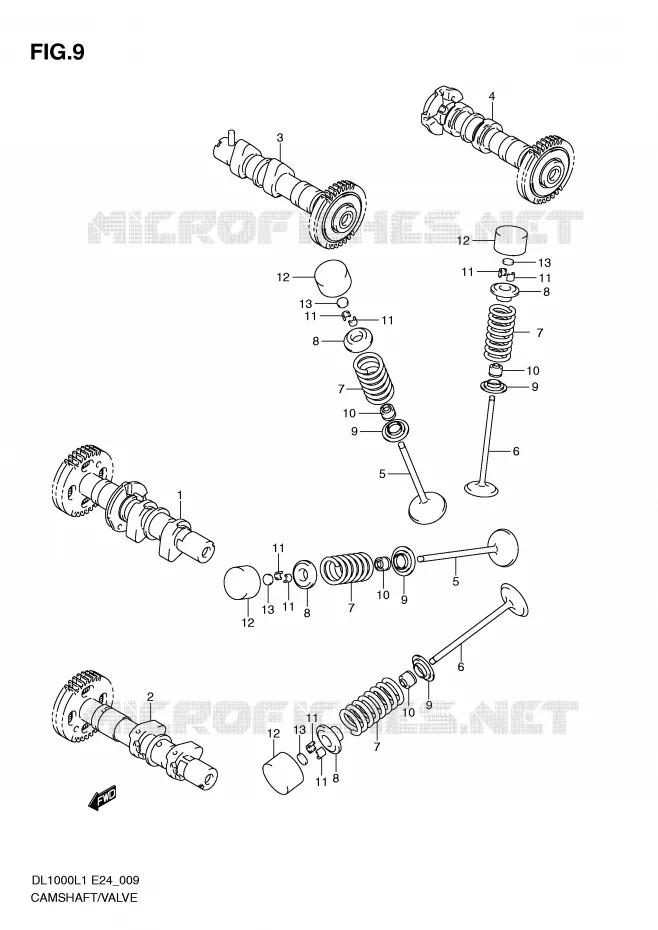 CAMSHAFT/VALVE Suzuki MOTO 1000 V-STROM 2011  DL1000L1(E24)