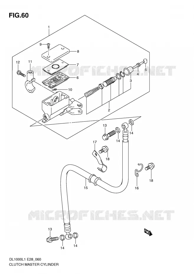 CLUTCH MASTER CYLINDER Suzuki MOTO 1000 V-STROM 2011  DL1000L1(E28)