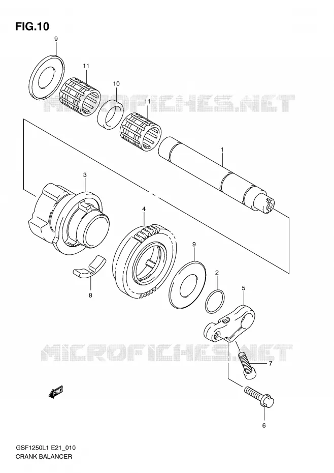 CRANK BALANCER Suzuki MOTO 1250 BANDIT 2012  GSF1250L1(E21)