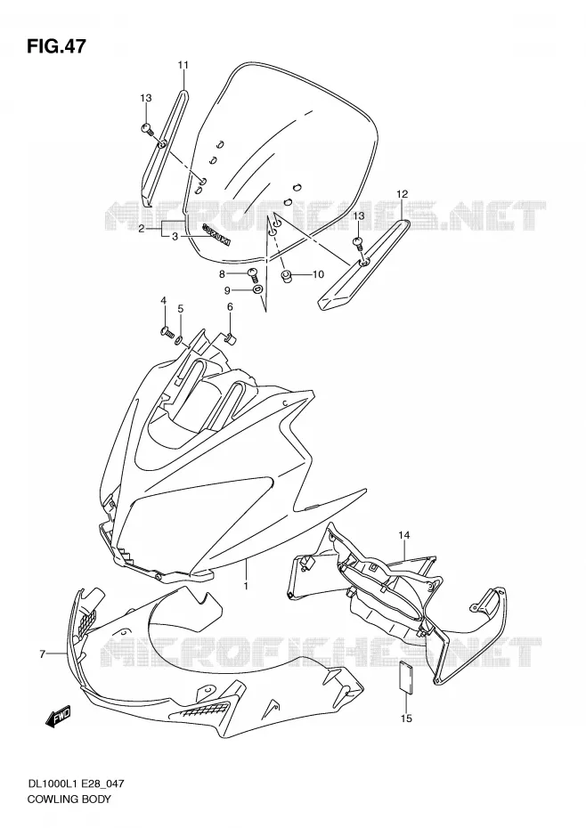 FAIRING Suzuki MOTO 1000 V-STROM 2011  DL1000L1(E28)