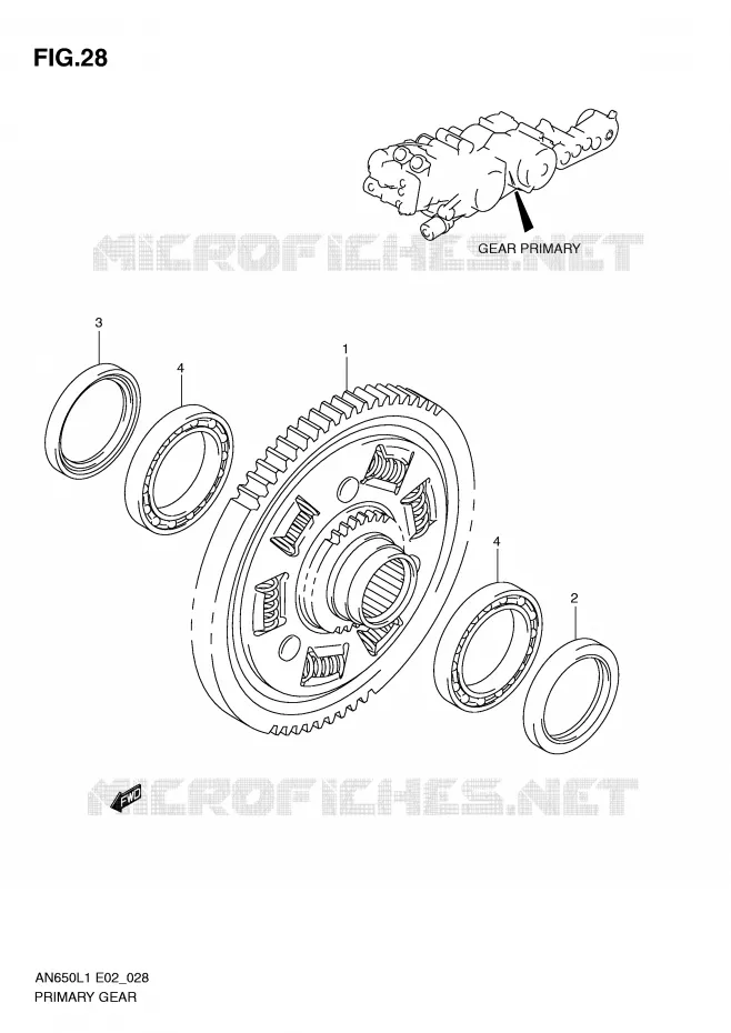 PRIMARY CLUTCH Suzuki SCOOTER 650 BURGMAN 2011  AN650L1(E2)