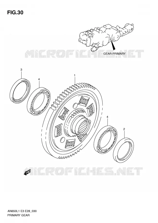 PRIMARY CLUTCH Suzuki SCOOTER 650 BURGMAN 2011  AN650L1(E3/E28)