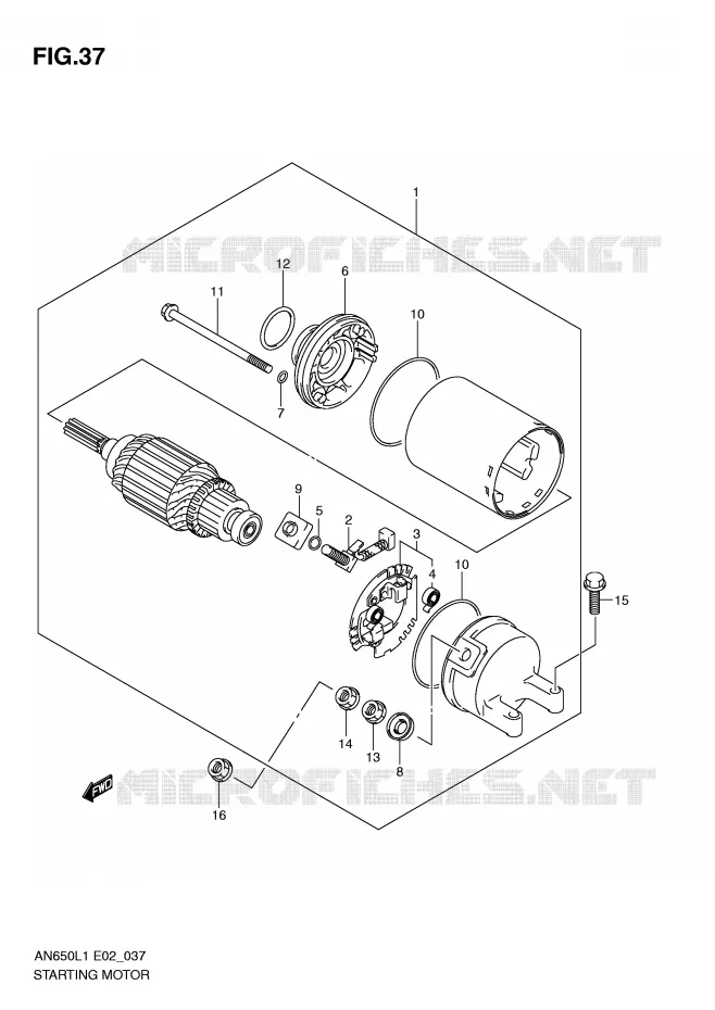 STARTER MOTOR Suzuki SCOOTER 650 BURGMAN 2011  AN650AL1(E2)