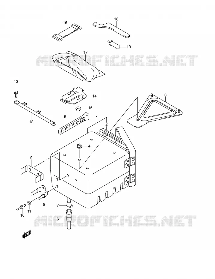 TOOL BOX (MODEL K1/K2) Suzuki QUAD 500 QUADMASTER 1999  LT-F500FX(E24)