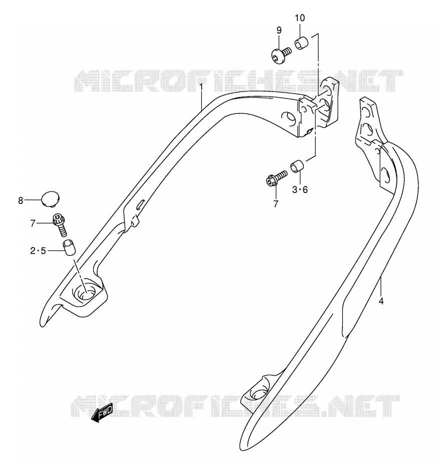 BACKREST (SIDE)(MODEL K1) Suzuki SCOOTER 400 BURGMAN 2002  AN400RK2(E2)