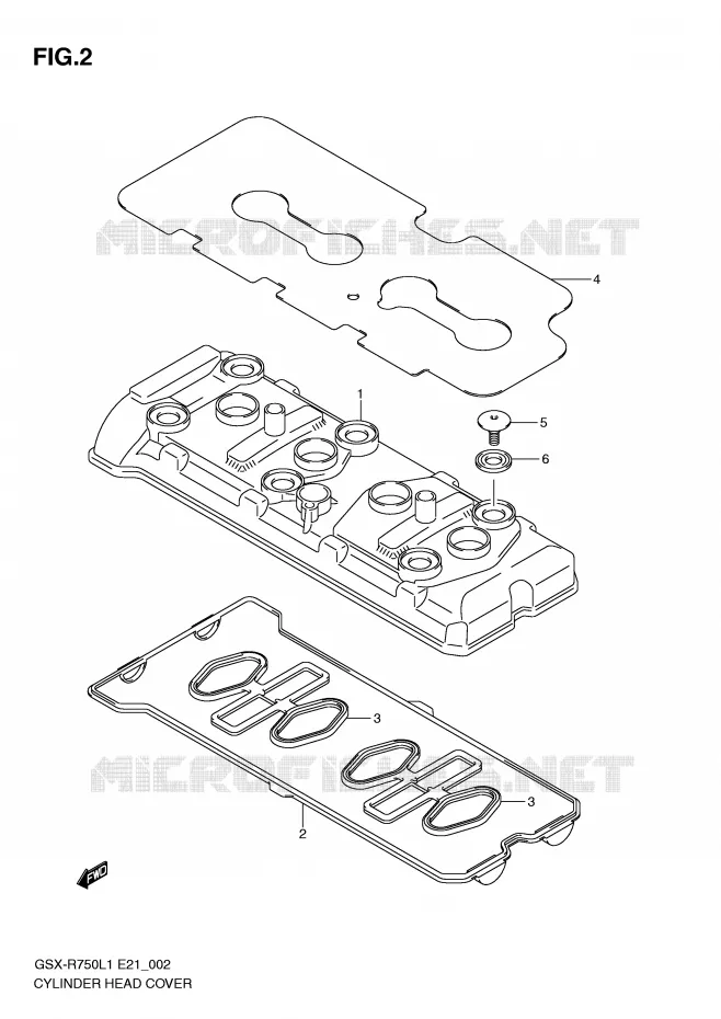 CYLINDER HEAD COVER Suzuki MOTO 750 GSX-R 2012  GSX-R750UFL1(E21)