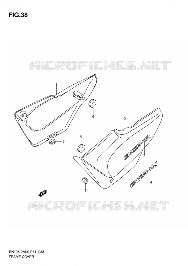 FAIRING Suzuki MOTO 125 EN 2009  EN125HUZK9(P71)