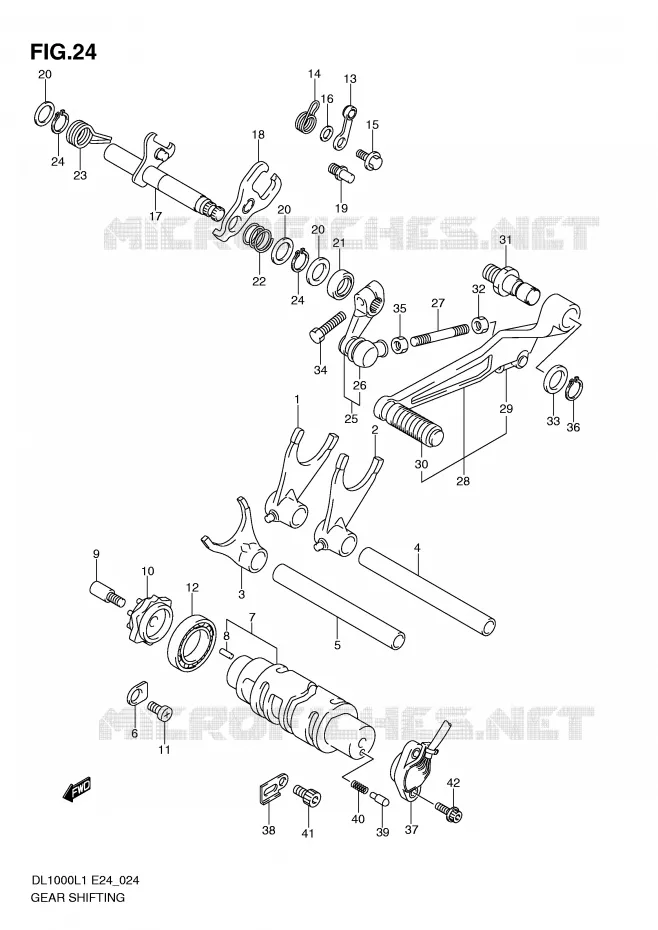 GEAR SHIFTING ASSY Suzuki MOTO 1000 V-STROM 2011  DL1000L1(E24)