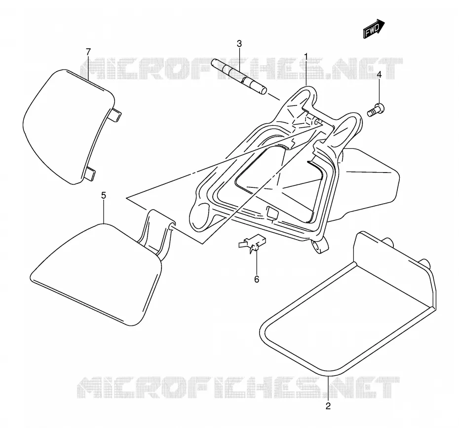 GLOVE BOX (MODEL K1/K2) Suzuki SCOOTER 400 BURGMAN 2000  AN400RY(E2)