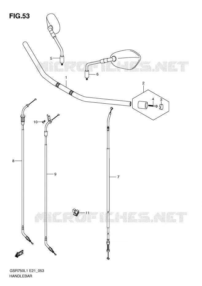HANDLEBAR Suzuki MOTO 750 GSR 2012  GSR750L1(E21)