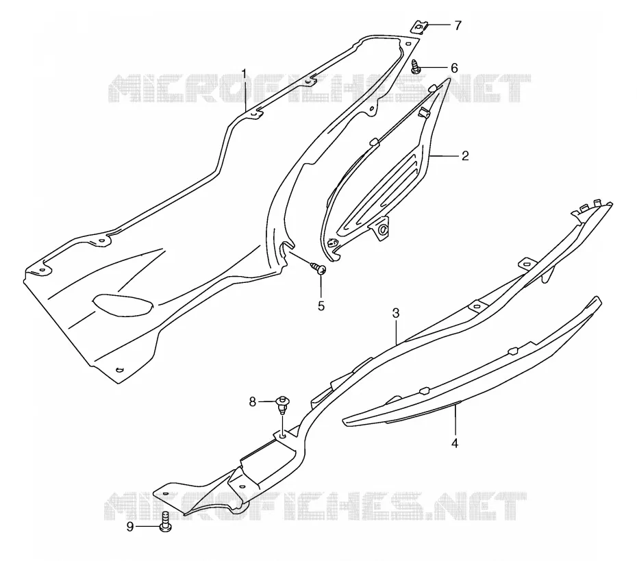 LOWER FAIRING (MODEL Y) Suzuki SCOOTER 250 BURGMAN 2002  AN250RK2(E2)
