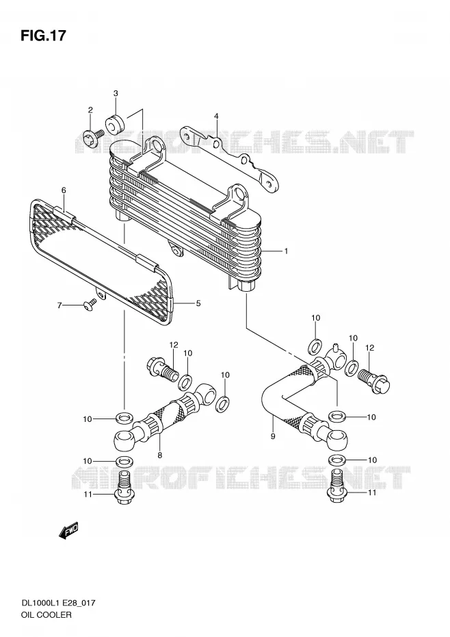 OIL COOLER Suzuki MOTO 1000 V-STROM 2011  DL1000L1(E28)