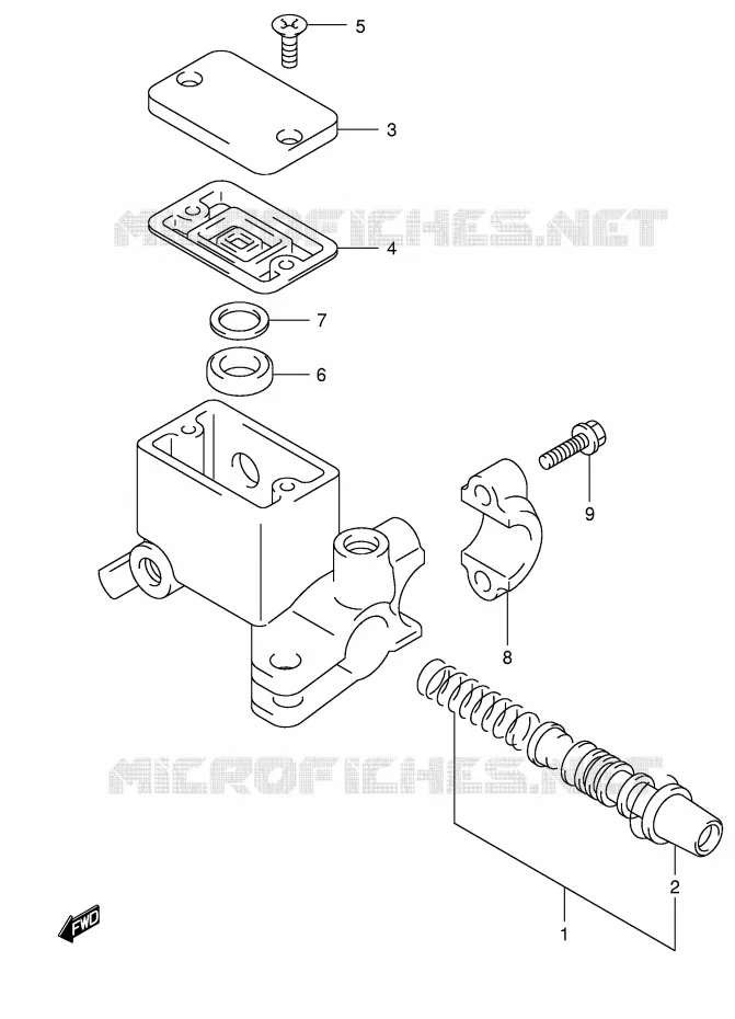 REAR BRAKE MASTER CYLINDER Suzuki SCOOTER 400 BURGMAN 2000  AN400RY(E2)