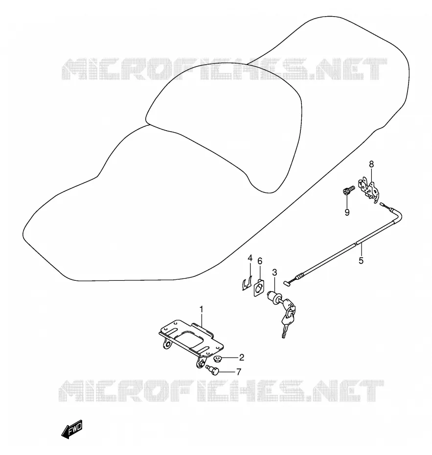 SEAT (MODEL K1/K2) Suzuki SCOOTER 400 BURGMAN 2002  AN400K2(E2)