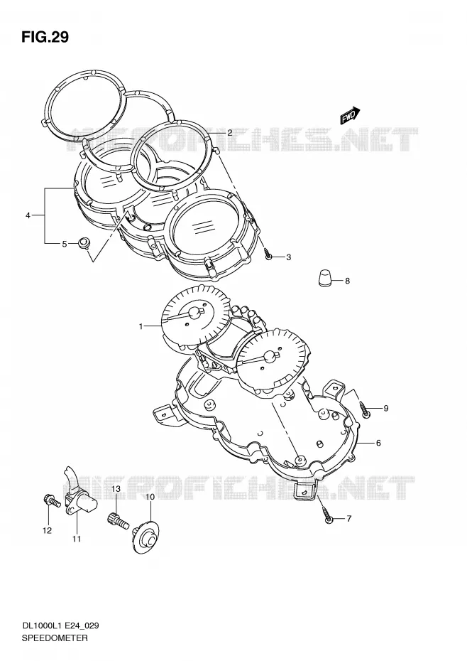 SPEEDOMETER Suzuki MOTO 1000 V-STROM 2011  DL1000L1(E24)