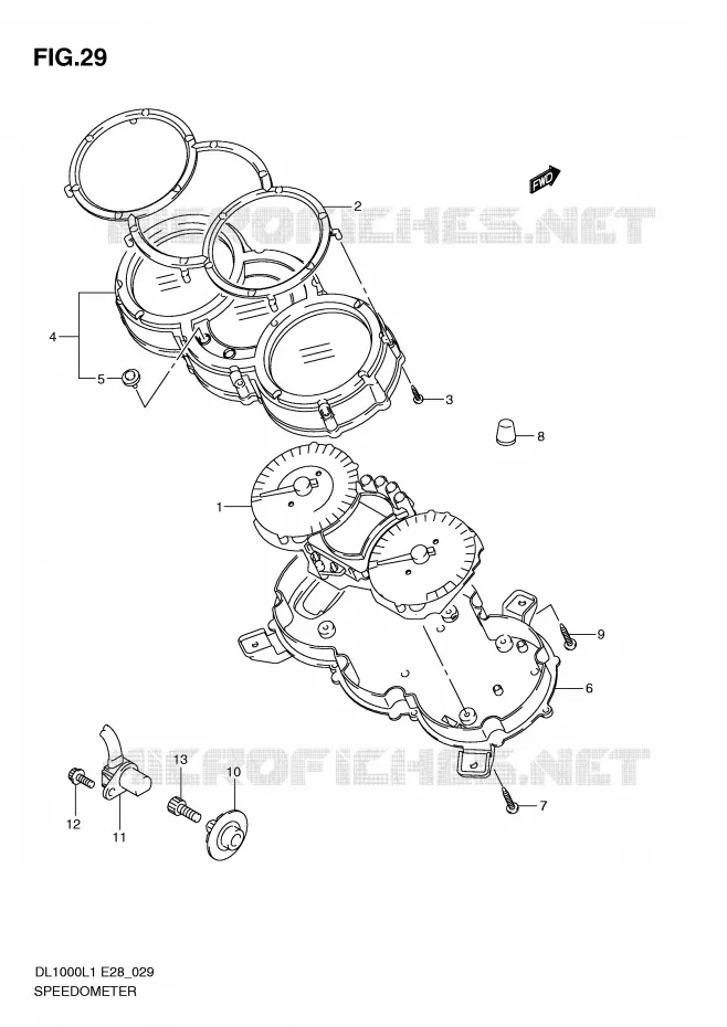 SPEEDOMETER Suzuki MOTO 1000 V-STROM 2011  DL1000L1(E28)