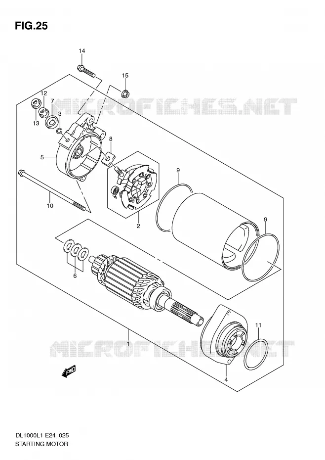 STARTER MOTOR Suzuki MOTO 1000 V-STROM 2011  DL1000L1(E24)