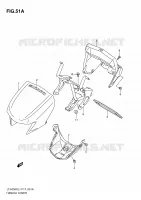 HANDLEBAR FAIRING (LT A750XL1 P24) for Suzuki KINGQUAD 750 2011