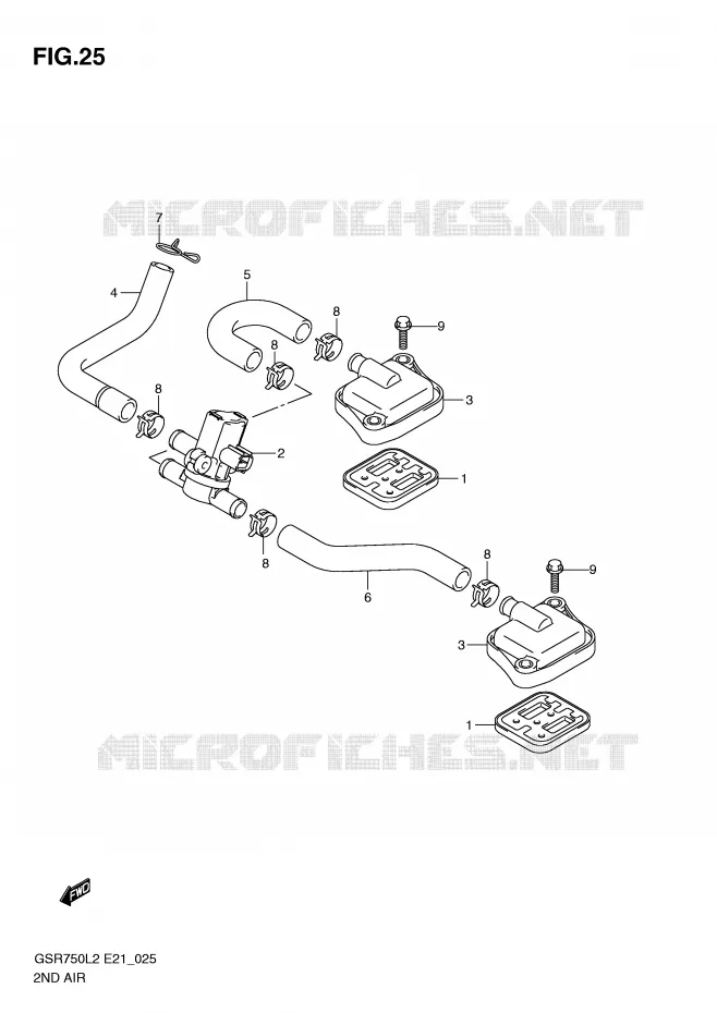 ANTI POLLUTION SYSTEM Suzuki MOTO 750 GSR 2012  GSR750AL2(E21)