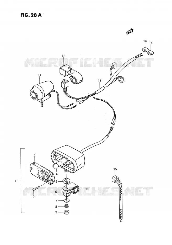 BACKUP LAMP (OPTIONAL) Suzuki QUAD 250 QUADRUNNER 1989  LT-4WDK(E3)