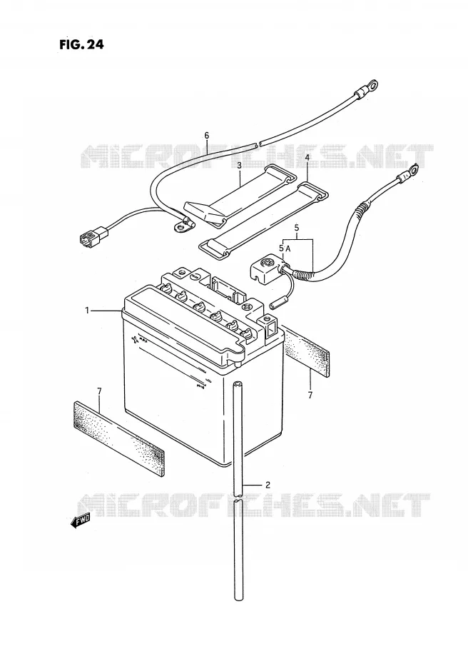 BATTERY Suzuki QUAD 250 QUADRUNNER 1993  LT-4WDP(E3)