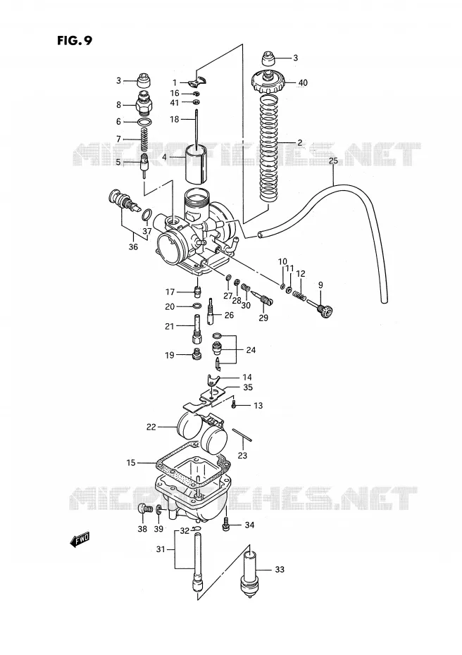 CARBURETOR (MODEL H/J/K) Suzuki QUAD 250 QUADRUNNER 1993  LT-4WDP(E3)