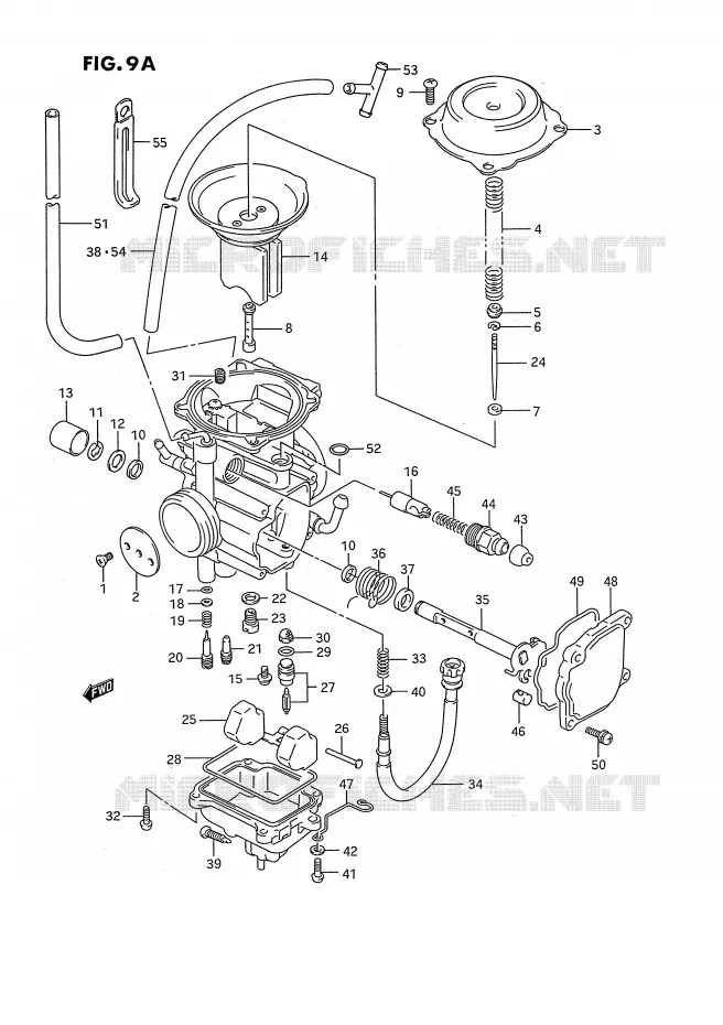 CARBURETOR (MODEL L/M/N/P/R/S) Suzuki QUAD 250 QUADRUNNER 1988  LT-4WDJ(E3)