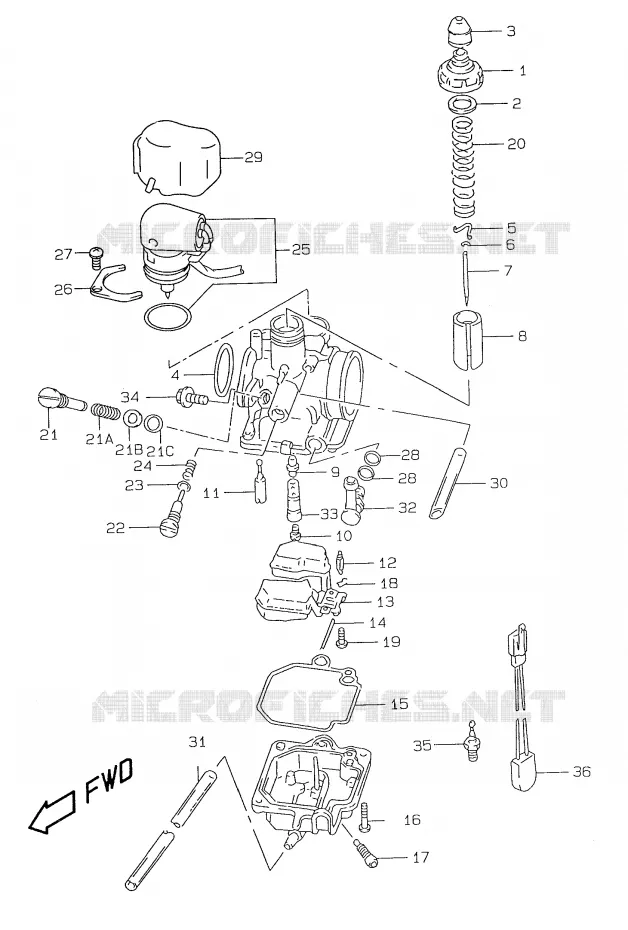 CARBURETOR Suzuki SCOOTER 50 ZILLION 2000  UX50WY