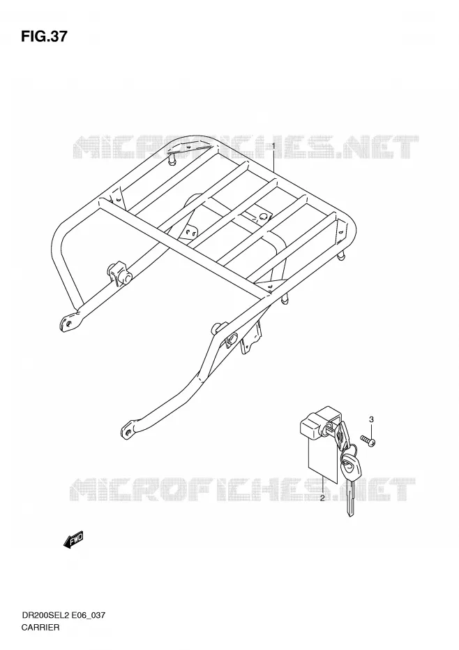 CARRIER (DR200SEL2 E06) Suzuki MOTO 200 DR 2012  DR200SEL2(E06)