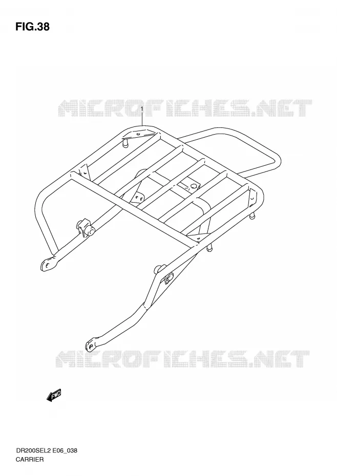 CARRIER (DR200SEL2 E24) Suzuki MOTO 200 DR 2012  DR200SEL2(E06)