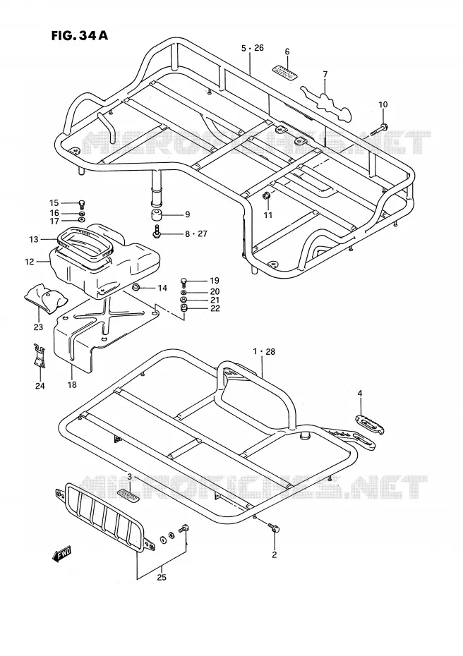 CARRIER (MODEL K/L/M/N/P/R/S) Suzuki QUAD 250 QUADRUNNER 1991  LT-4WDM(E3)