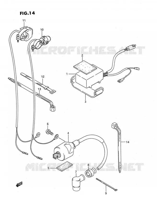CDI UNIT - IGNITION COIL Suzuki MOTO 80 RM 1994  RM80R(E24)