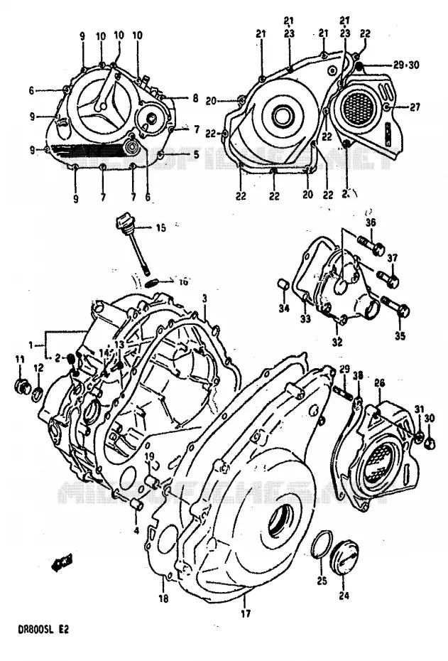 CRANKCASE COVER Suzuki MOTO 800 DR 1990  DR800SL(L)