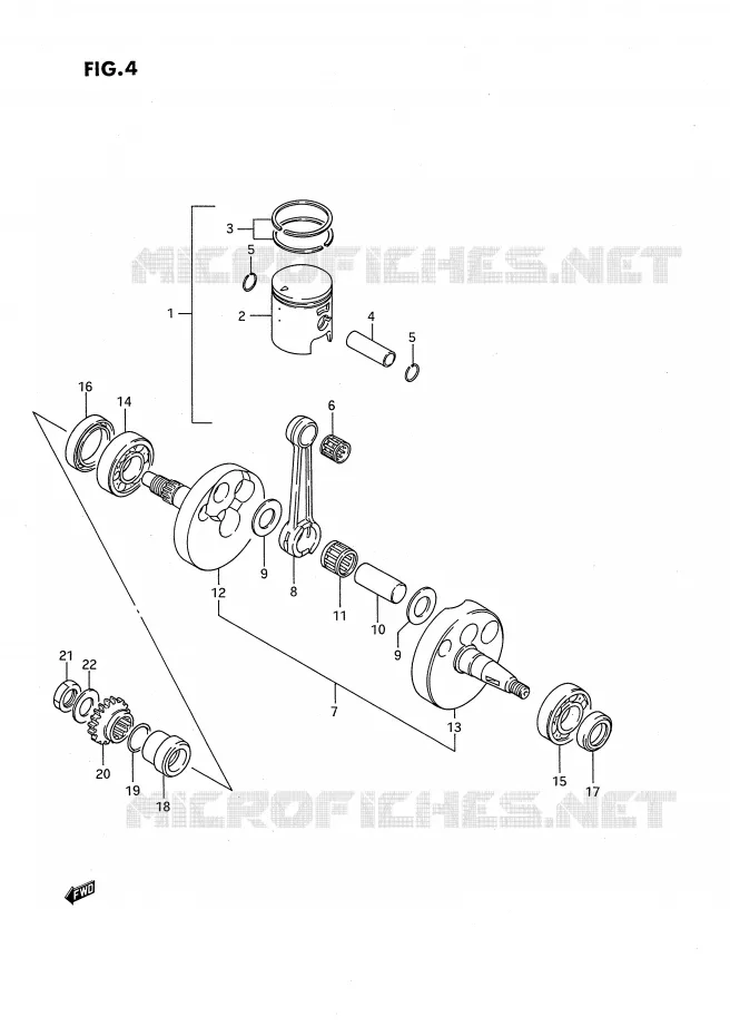 CRANKSHAFT (MODEL G/H) Suzuki MOTO 80 RM 1993  RM80P(E24)
