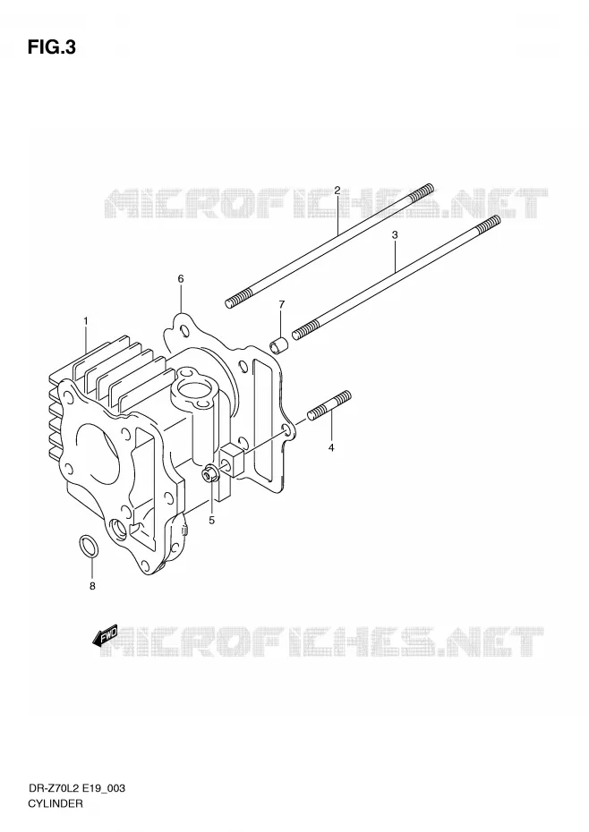 CYLINDER Suzuki MOTO 70 DR-Z 2012  DR-Z70L2(E19)