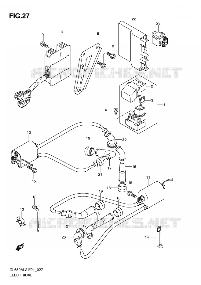 ELECTRICAL (DL650AL2 E21) Suzuki MOTO 650 V-STROM 2012  DL650AL2(E21)